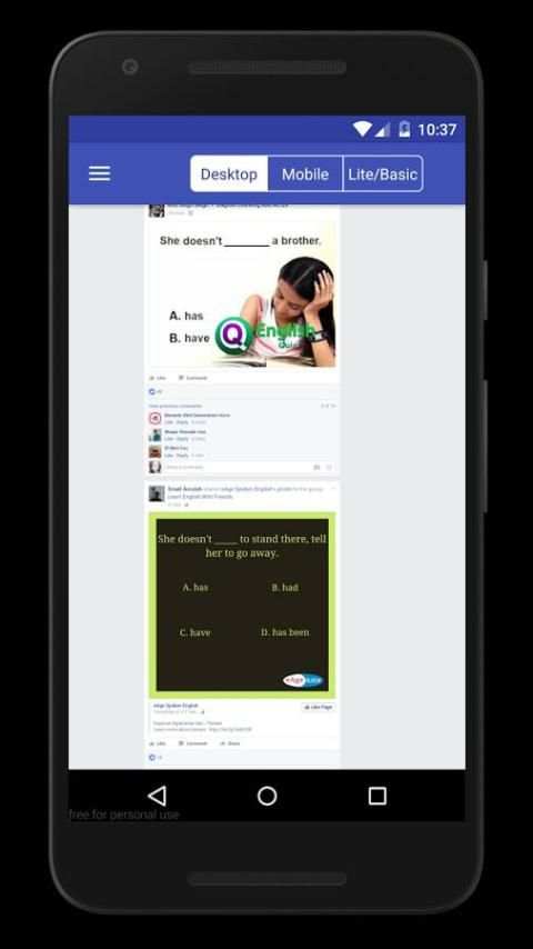 Mode for Facebook 4 تصوير الشاشة