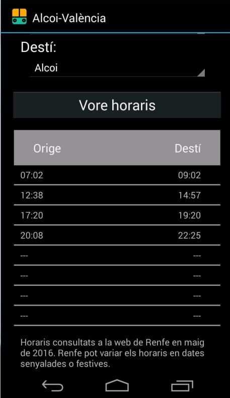 Tren Alcoi - València screenshot 1