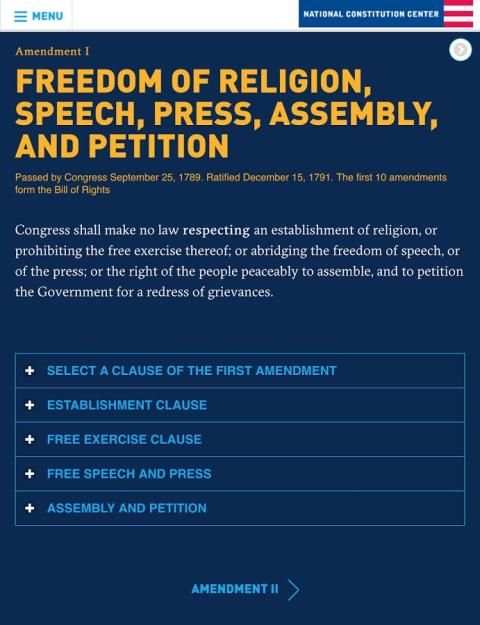 Interactive Constitution screenshot 2