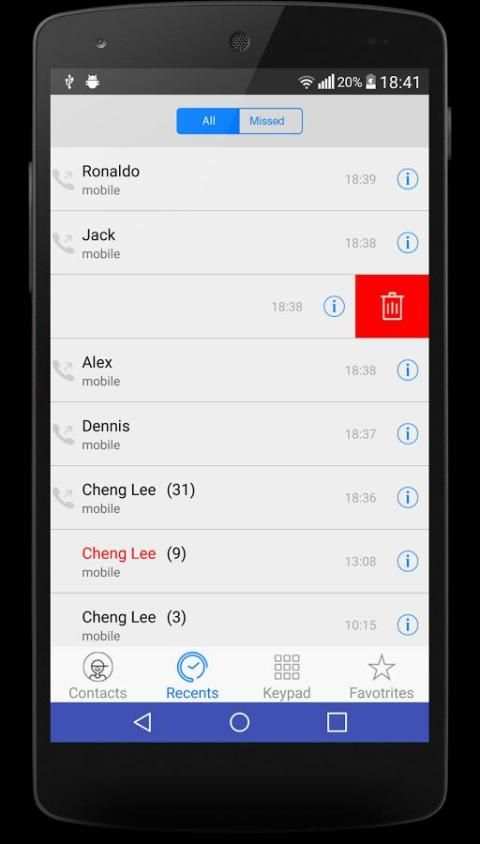 Contacts & Dialer Style OS 9 screenshot 1