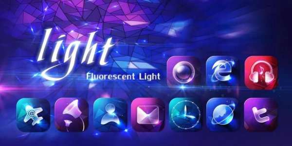 Fluorescent Light Go Launcher screenshot 1