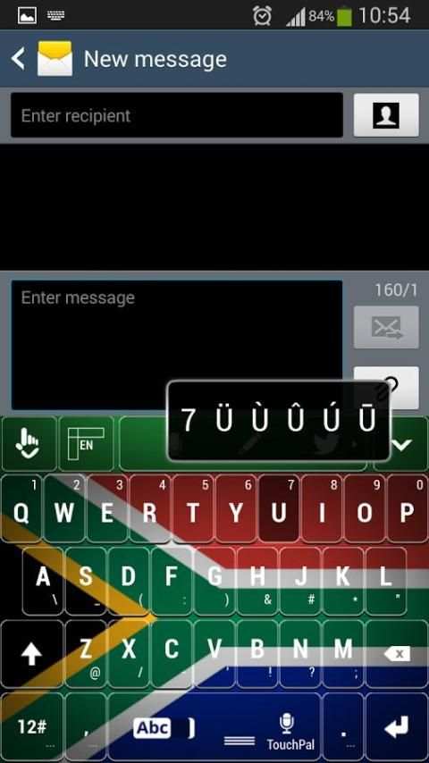 جنوب أفريقيا TouchPal 2 تصوير الشاشة