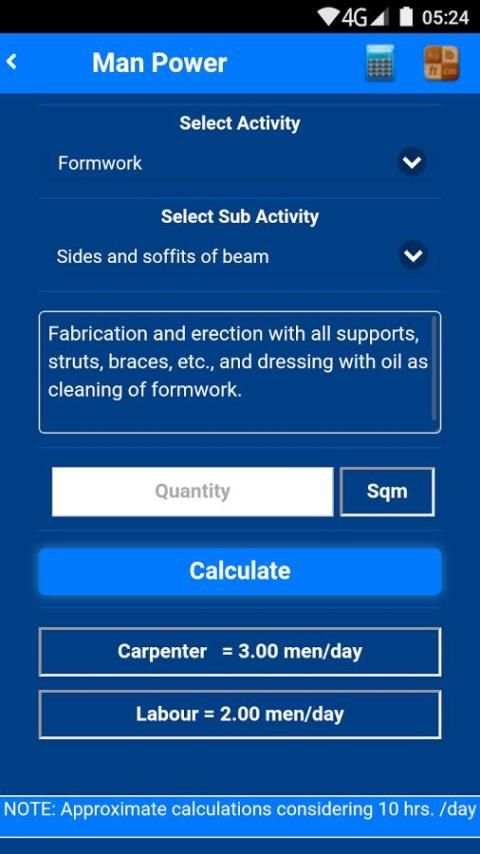 Civil Quantity Estimator screenshot 3
