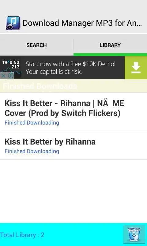 Download Manager MP3 Android 2 تصوير الشاشة