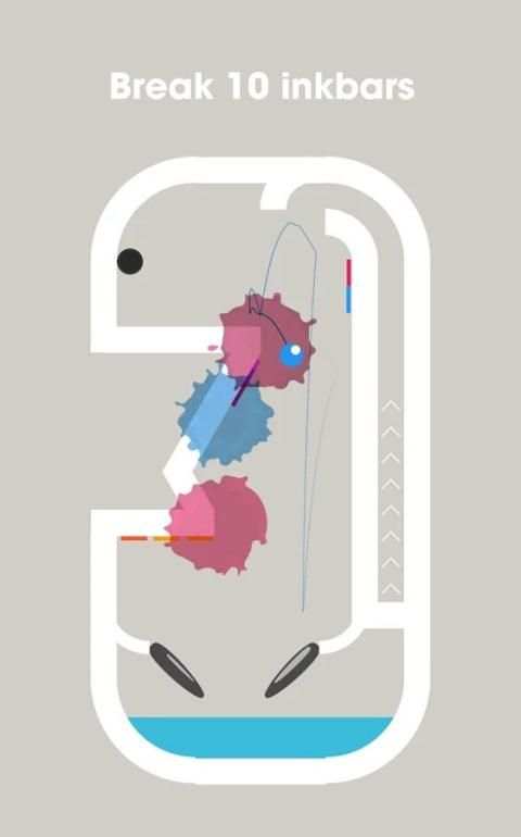 Ink Color Pinball: Ink's world 1 تصوير الشاشة