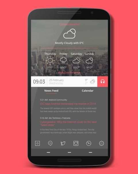 Pinkmotion for Kustom KLWP स्क्रीनशॉट 1