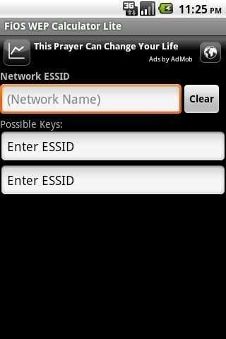 FiOS WEP Calculator Lite screenshot 2
