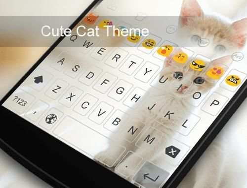 Cute Cat -Love Emoji Keyboard screenshot 2