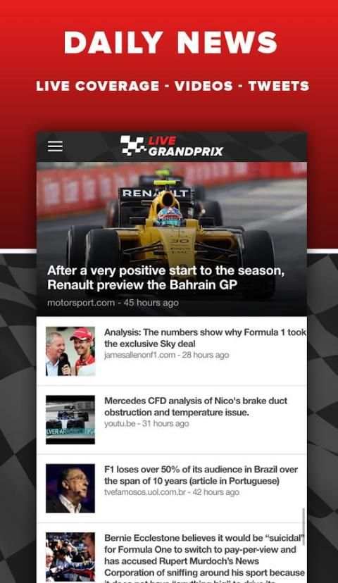 Live Grand Prix - Formula News 3 تصوير الشاشة