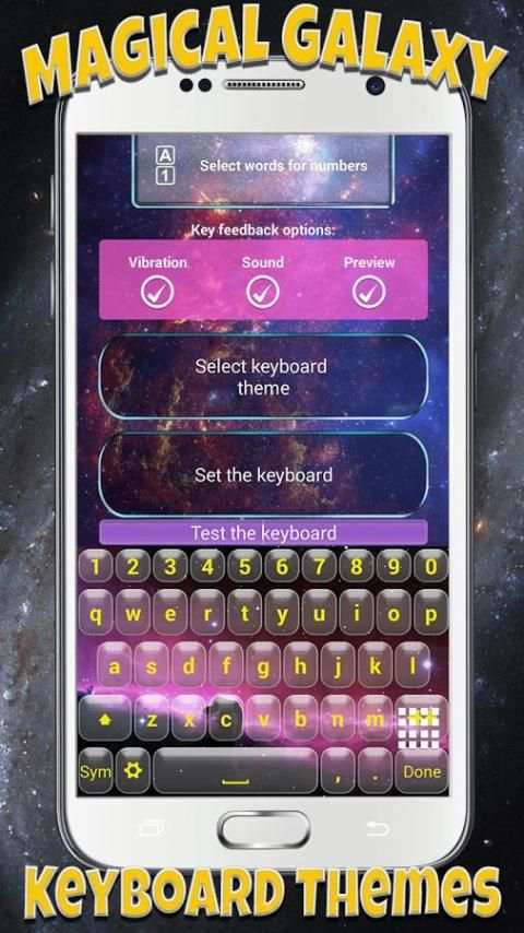 Papan Ketik Tema Galaksi screenshot 5