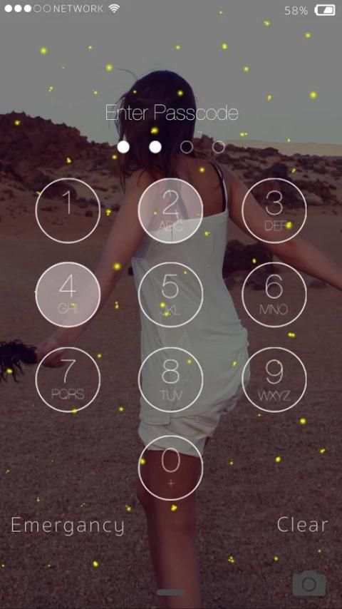 Photo Fireflies lockscreen स्क्रीनशॉट 8