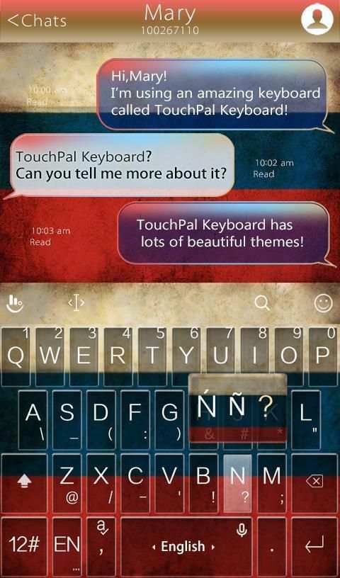TouchPal Russia Keyboard Theme screenshot 1