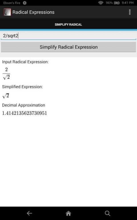 Radical Expressions скриншот 1