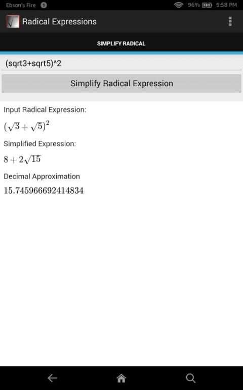 Radical Expressions скриншот 3