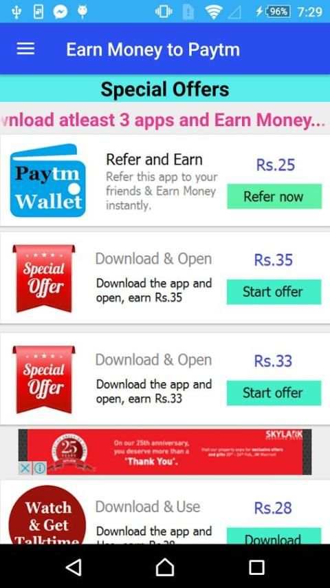 Earn Money to Paytm screenshot 3