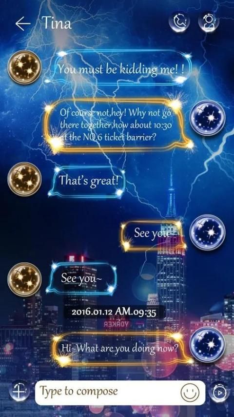 GO SMS LIGHTNING2 THEME screenshot 3