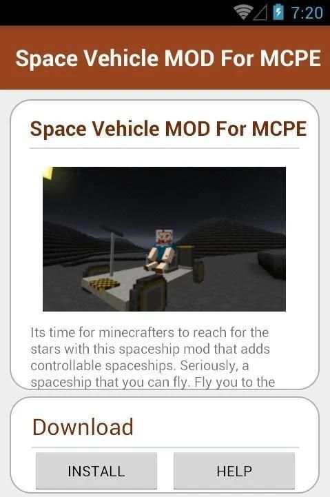 Space Vehicle MOD For MCPE screenshot 2