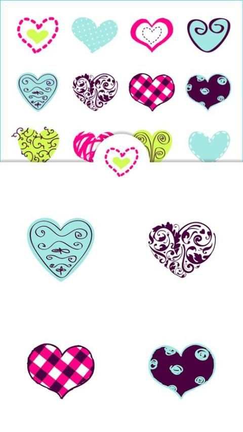 Sweet Cute Love Heart Stickers 3 تصوير الشاشة