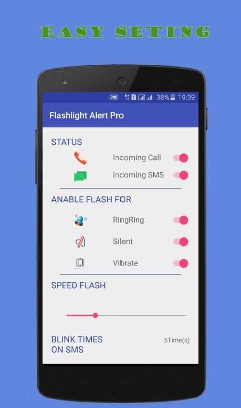 FLashlight Alert Call SMS 2 تصوير الشاشة