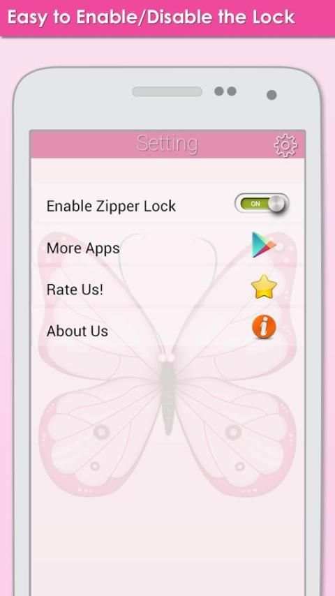 Butterfly Zipper Lock 1 تصوير الشاشة