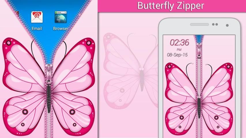 Butterfly Zipper Lock 4 تصوير الشاشة