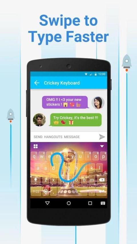 Crickey Keyboard Free Stickers 2 تصوير الشاشة