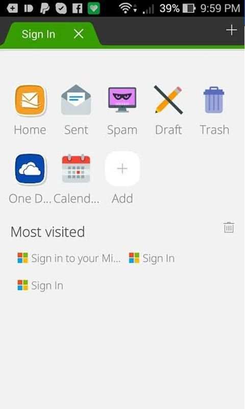 Connect for Hotmail screenshot 1