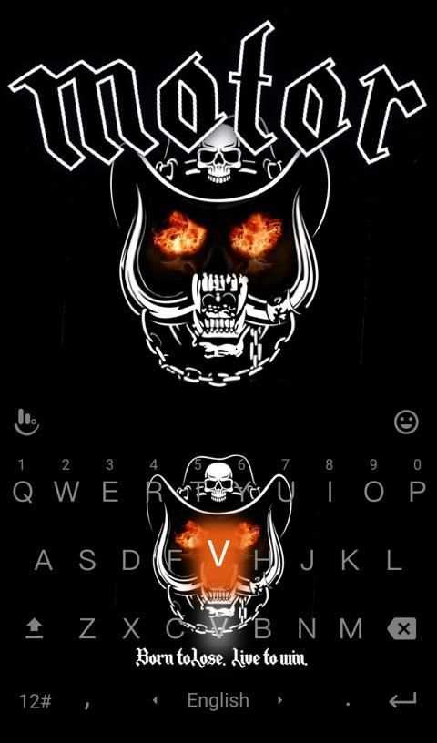 Motor Head Rock Keyboard Theme скриншот 2