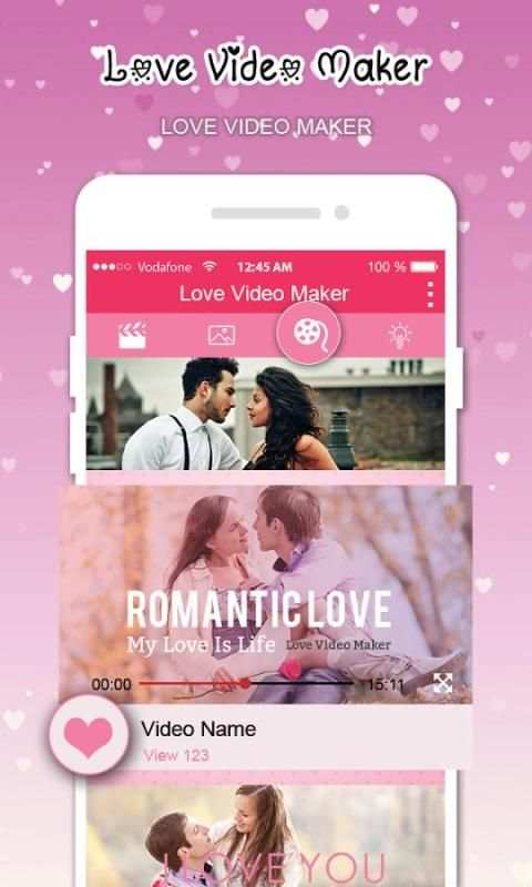 Love Video Maker With Music स्क्रीनशॉट 3