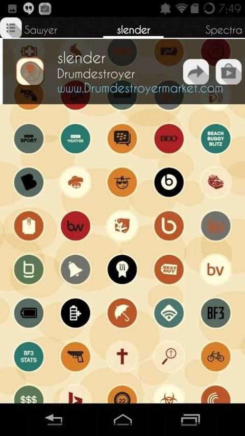 Slender Icon Pack скриншот 1