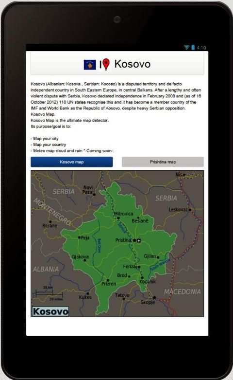 Kosovo map screenshot 2