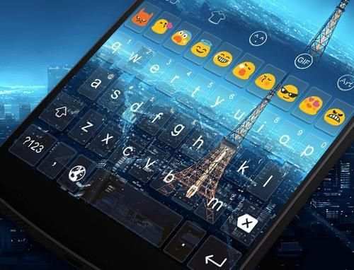 Paris Blue Sky -Emoji Keyboard screenshot 2