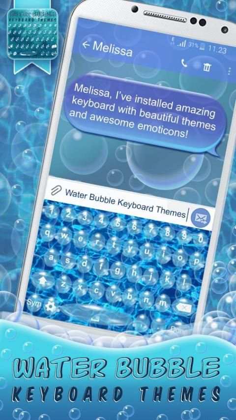 Water Bubble Keyboard Themes screenshot 2