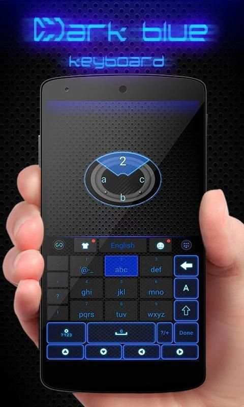 Dark Blue GO Keyboard Theme screenshot 6
