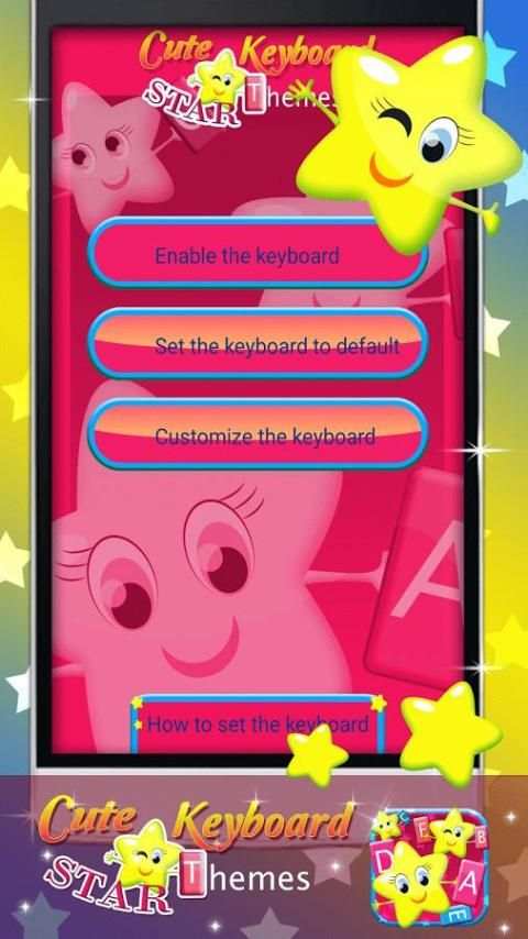 Cute Keyboard Star Themes screenshot 4