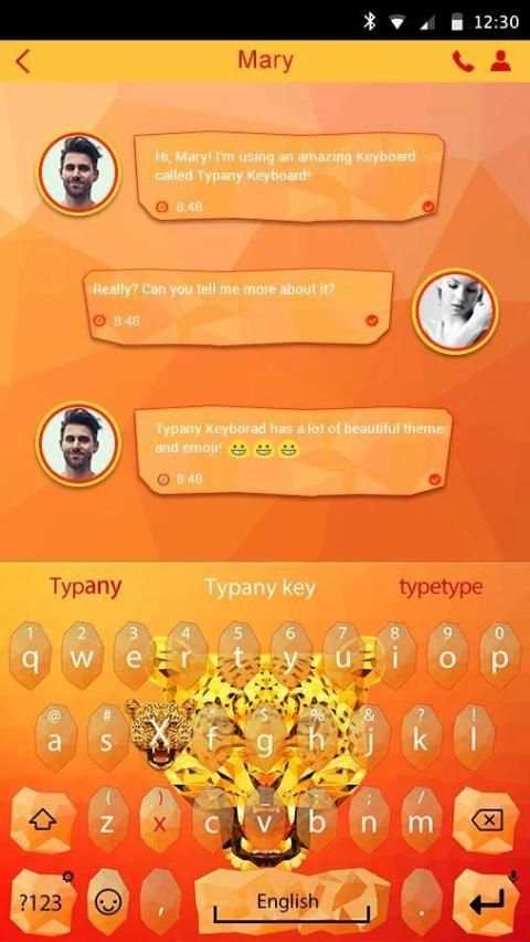 Polygon Leopard Emoji Keyboard screenshot 4