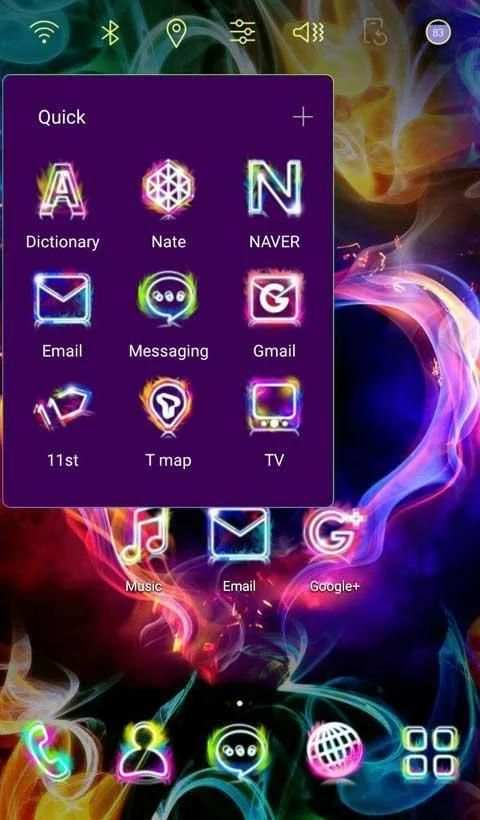Colorful Heart Launcher theme 1 تصوير الشاشة