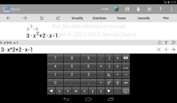 Myron Lite Algebra & Calculus screenshot 7
