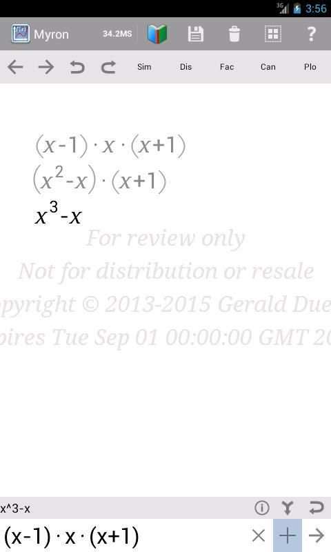 Myron Lite Algebra & Calculus screenshot 4