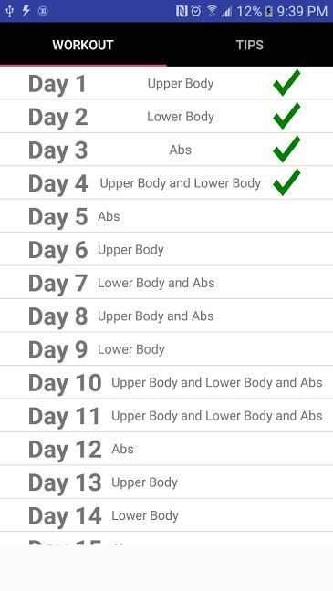 Intense 30 day Fit Challenge screenshot 3