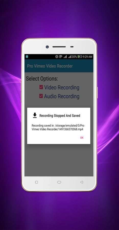 Pro Vimeo Video Recorder скриншот 1