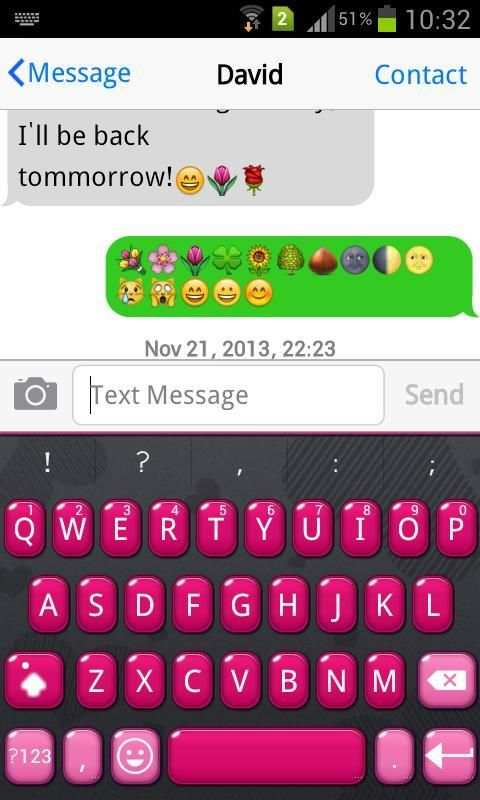 Emoji Keyboard+ Red Love Theme скриншот 4