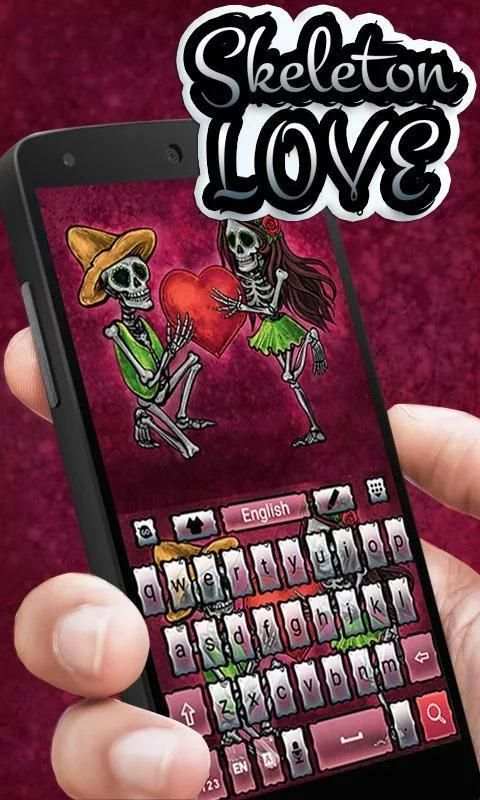 SkeletonLove GO Keyboard Theme 3 تصوير الشاشة