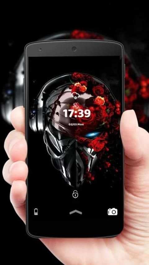 Electric robotic rose theme скриншот 4