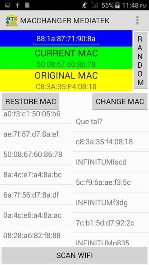 MACCHANGER MEDIATEK स्क्रीनशॉट 5