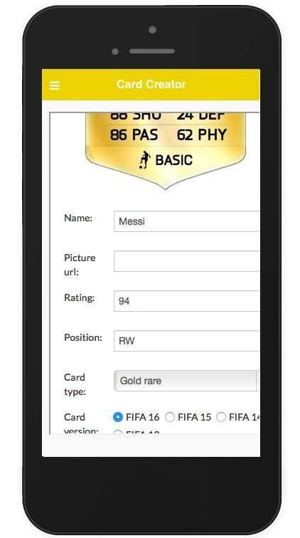 Card Creator Ultimate for FIFA скриншот 2