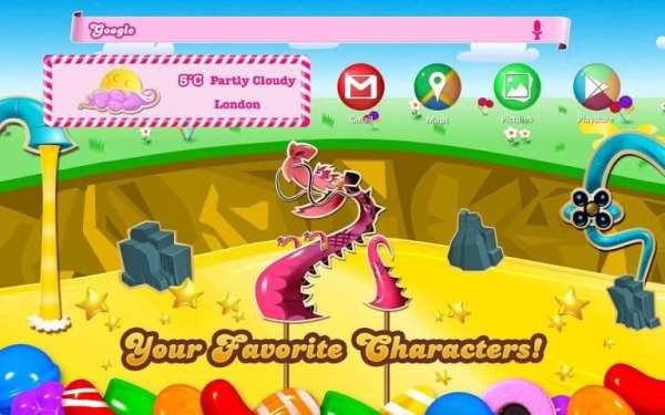 Candy Crush Android Theme 1 تصوير الشاشة