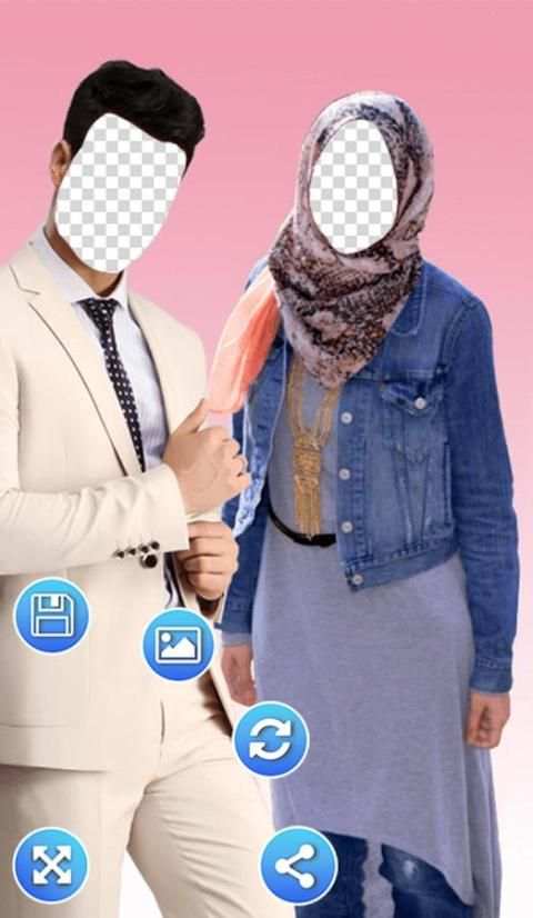 Couple Islamic Photo Frames स्क्रीनशॉट 1