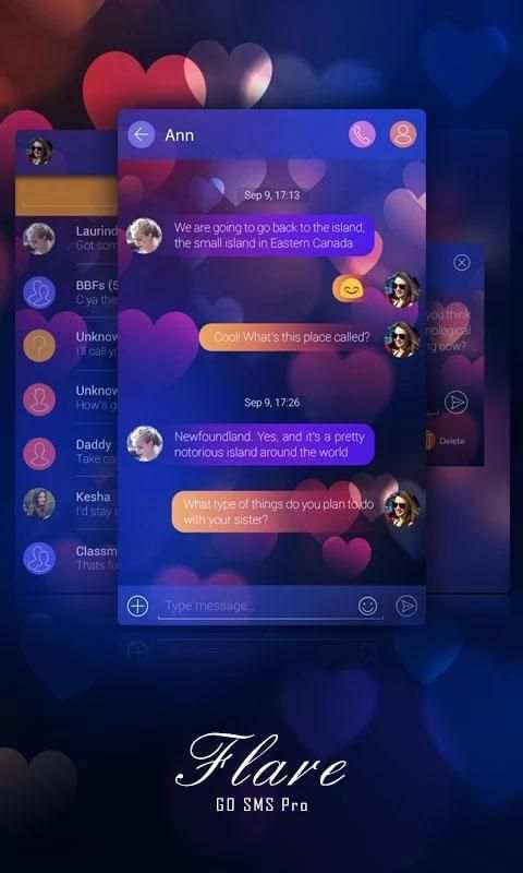 (FREE) GO SMS PRO FLARE THEME स्क्रीनशॉट 5