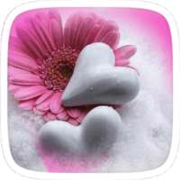 Pink Flowers Hearts Theme on 9Apps